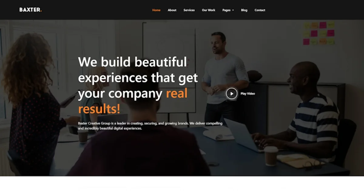 Baxter – Creative Agency Elementor Template Kit