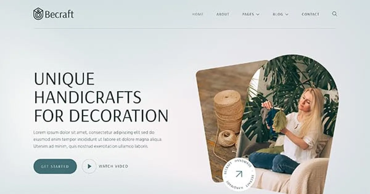 Becraft – Handicraft & Artisan Elementor Template Kit