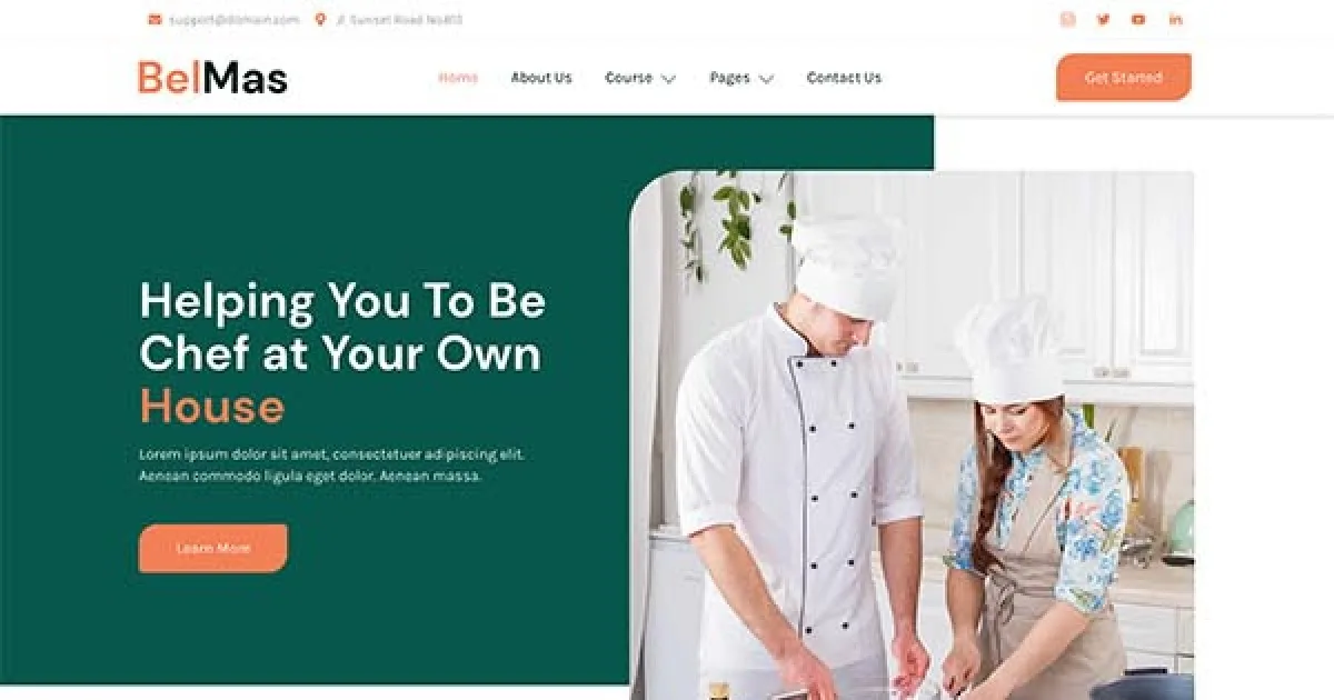 BelMas – Online Cooking Class & Workshop Elementor Template Kit