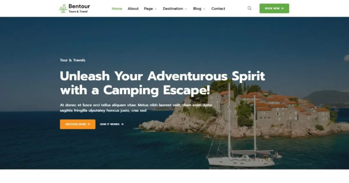 Bentour – Travel & Tour Booking Elementor Template Kit