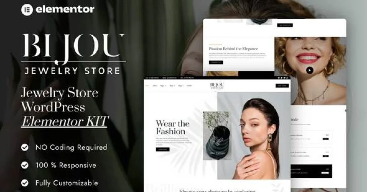 Bijou – Jewelry Store Elementor Pro Template Kit - Official Release Preview