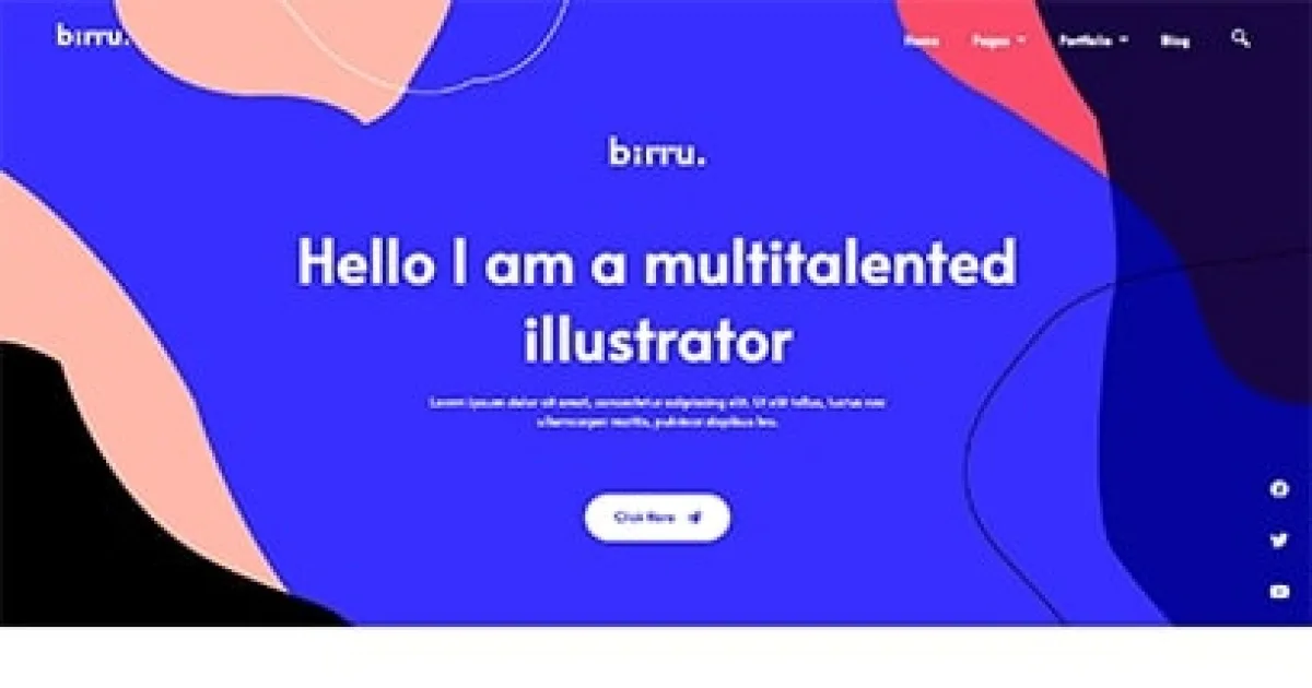 Birru – Simple Portfolio Elementor Template Kit