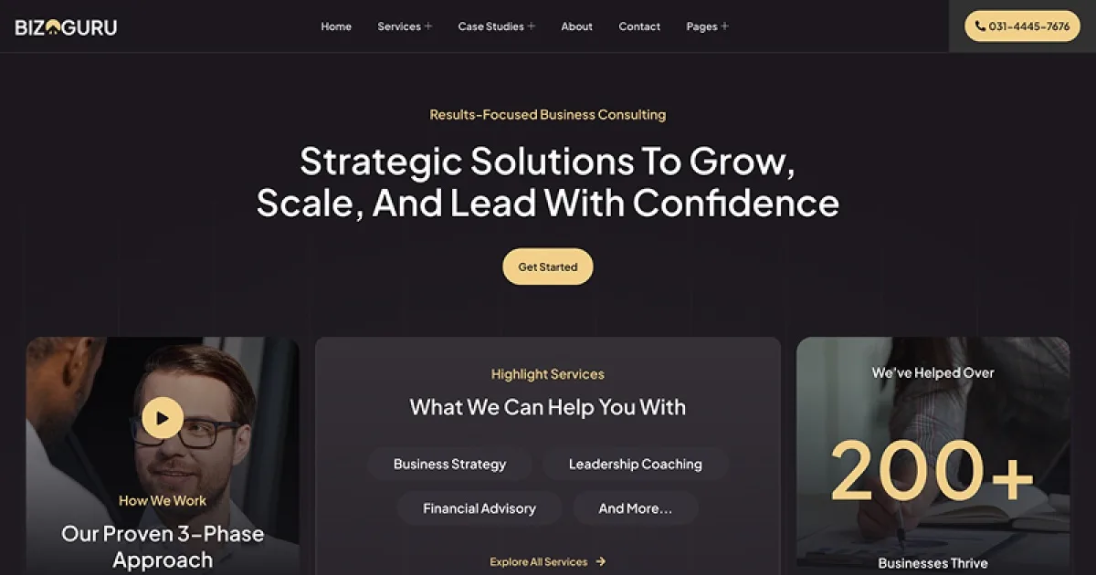 BizGuru – Business Consulting Elementor Template Kit