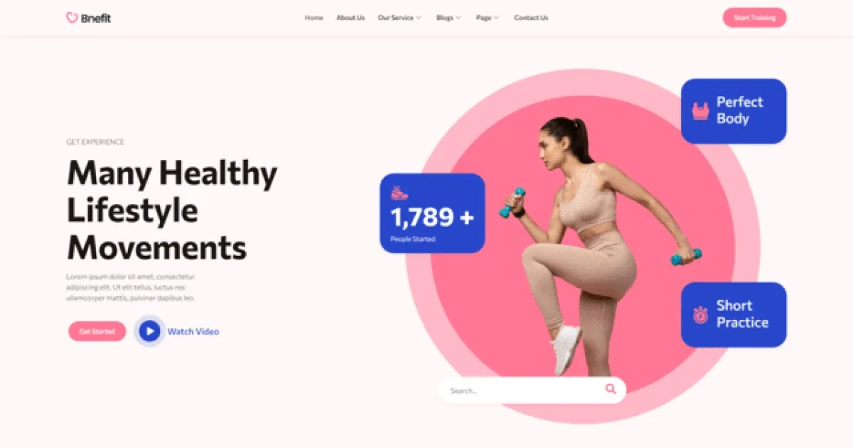 Bnefit – Gym & Fitness Center Elementor Template Kit
