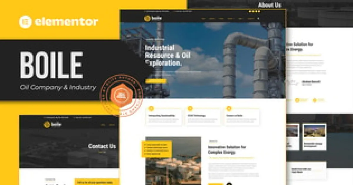 Boile – Oil Company & Industry Elementor Template Kit