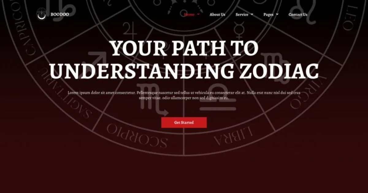 Boodoo – Astrology & Horoscope Elementor Template Kit