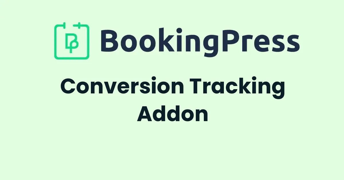 BookingPress Conversion Tracking Addon