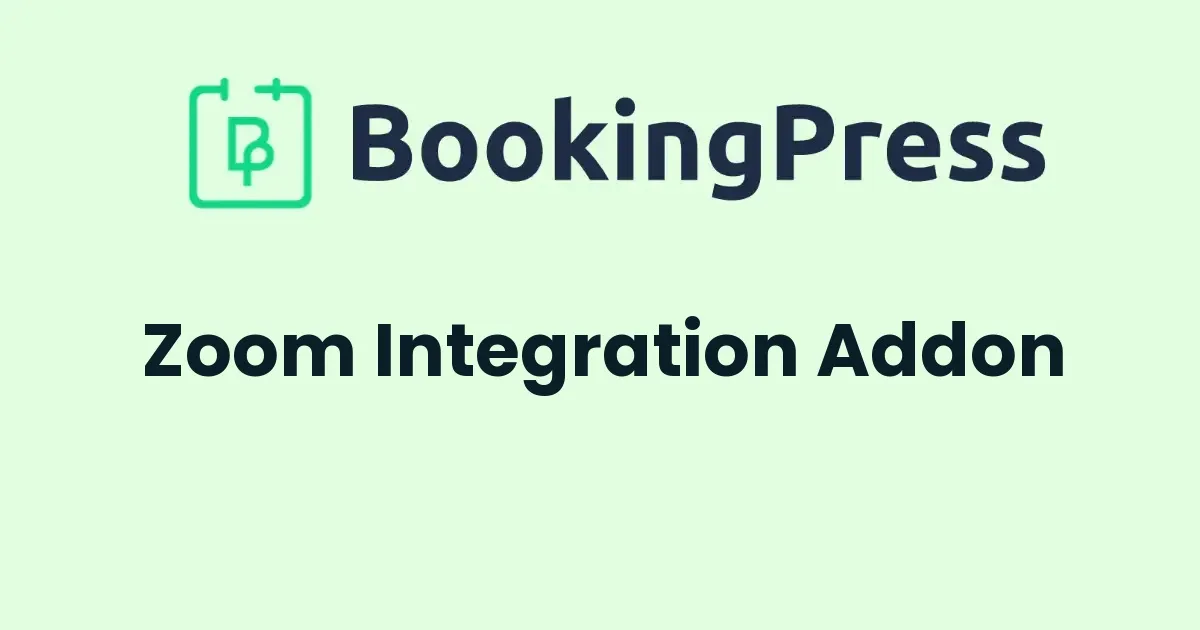 BookingPress Zoom Integration Addon
