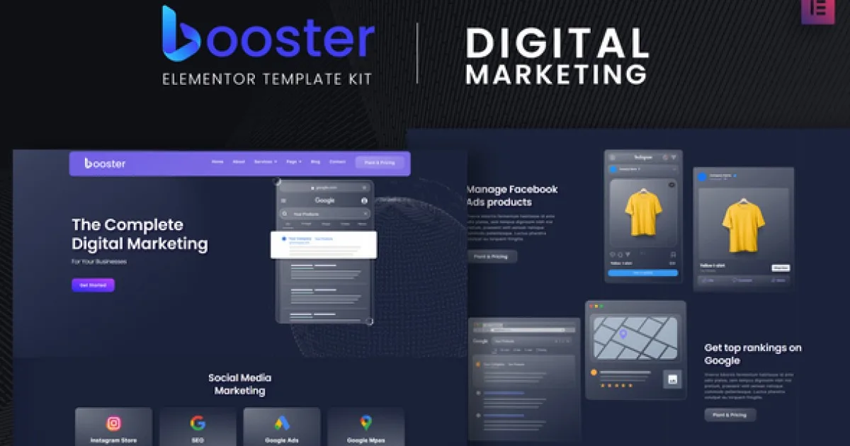 Booster – Digital Marketing Elementor Template Kit - Official Release Preview