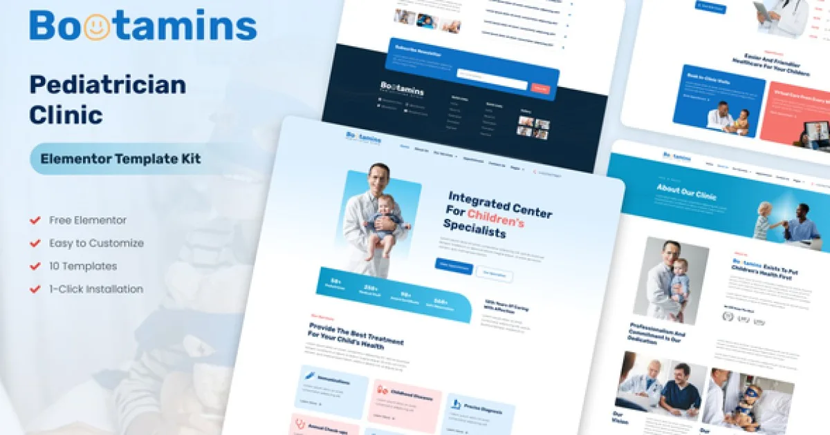 Bootamins – Pediatrician Clinic Template Kits
