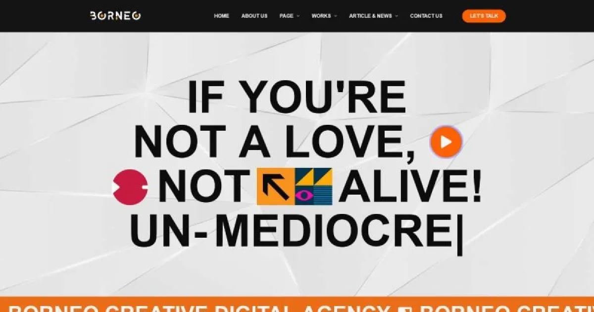 Borneo – Creative Digital Agency Elementor Template Kit