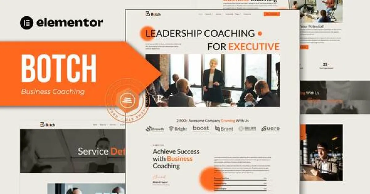Botch – Business Coaching Elementor Template Kit - Official Release Preview