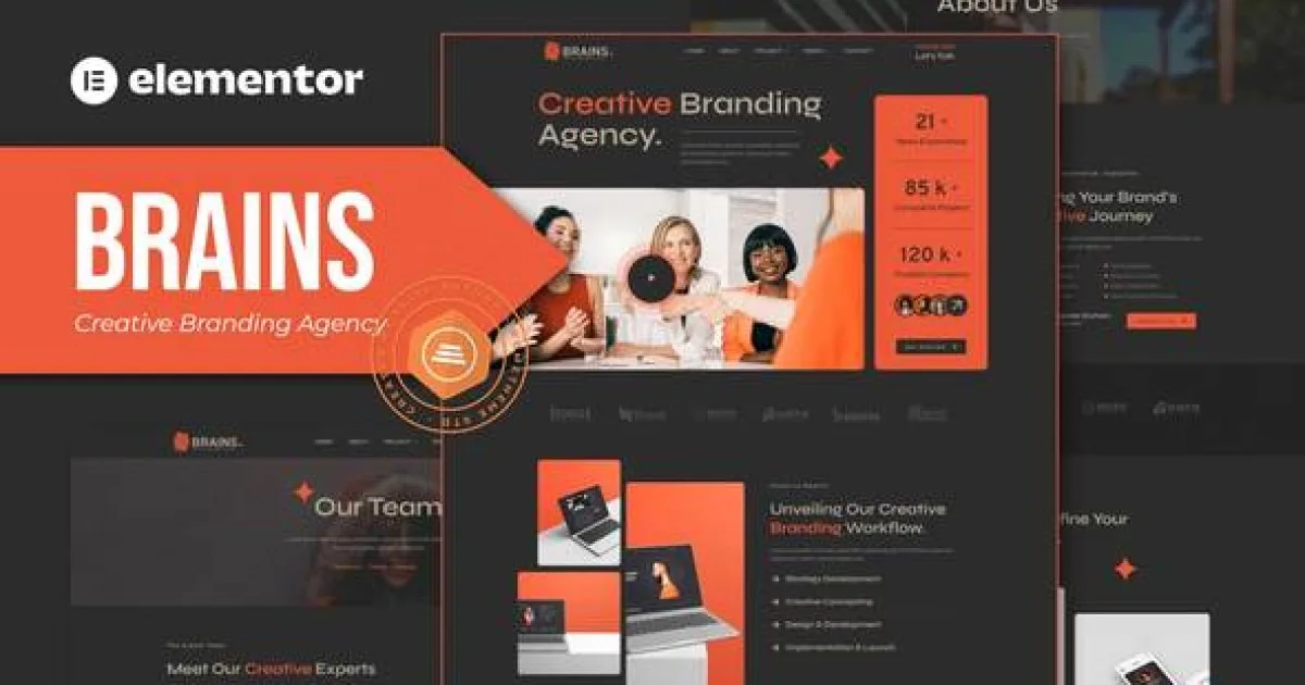Brains – Creative Branding Agency Elementor Template Kit