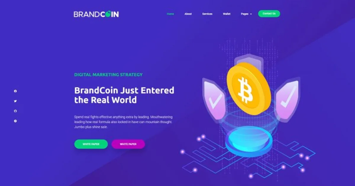 BrandCoin – Cryptocurrency Elementor Template Kit