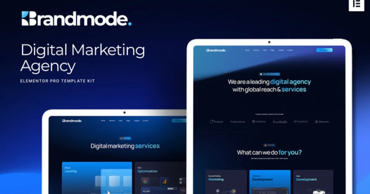Brandmode – Digital Marketing Agency Elementor Template Kit