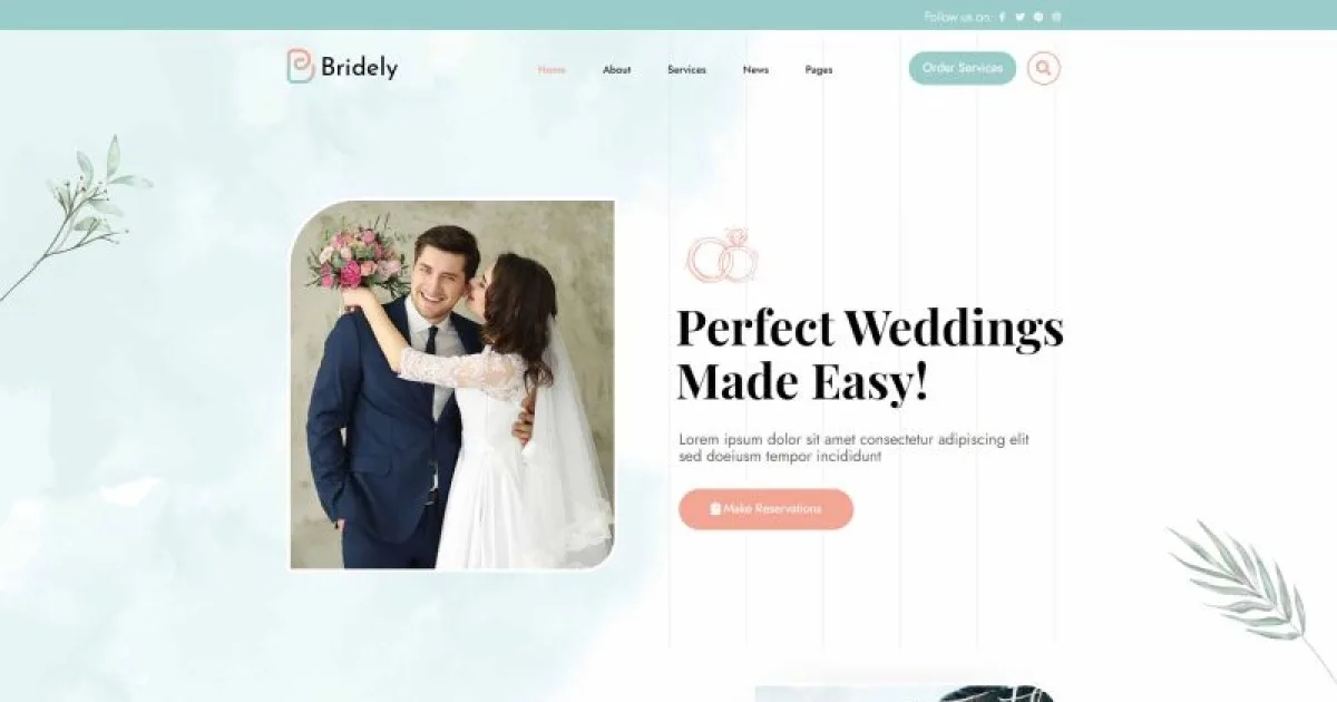 Bridely | Wedding & Event Management Elementor Template Kit