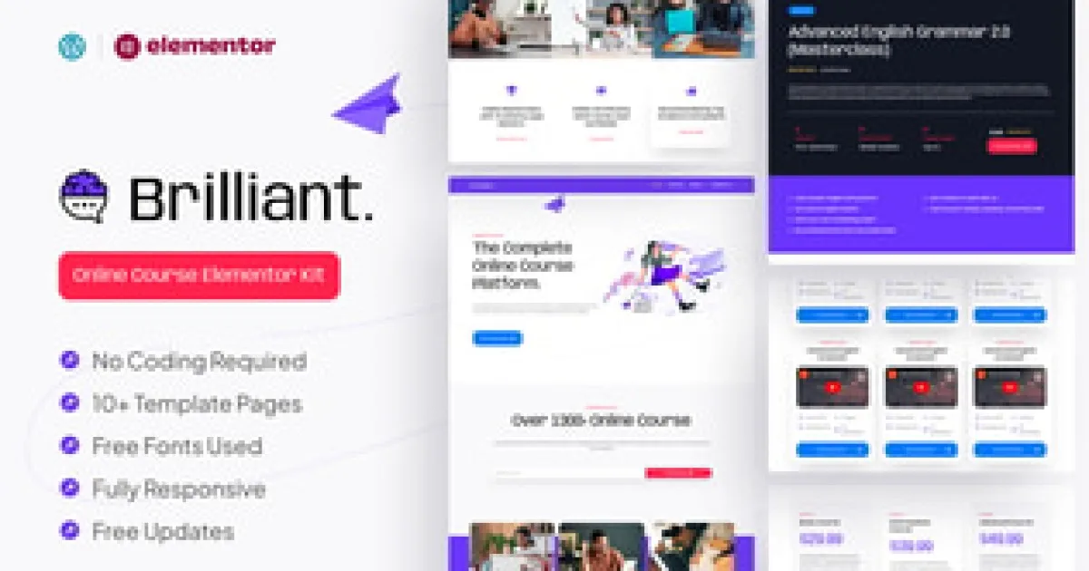 Brilliant elementor kit