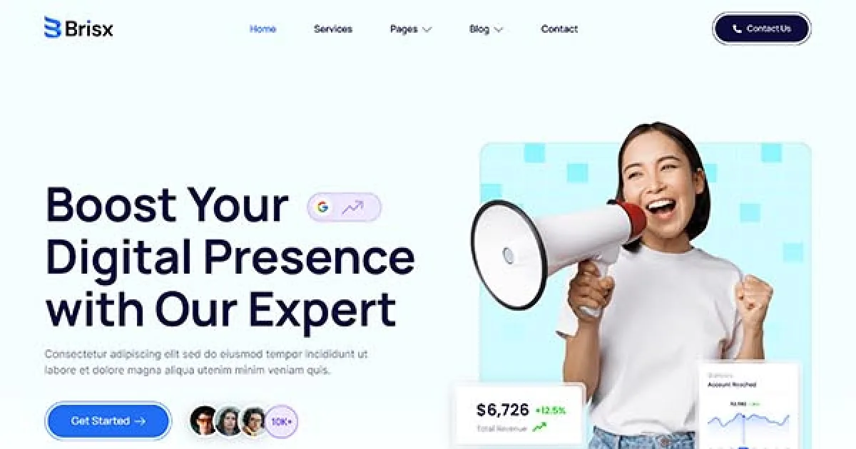 Brisx – SEO & Digital Marketing Agency Elementor Template Kit