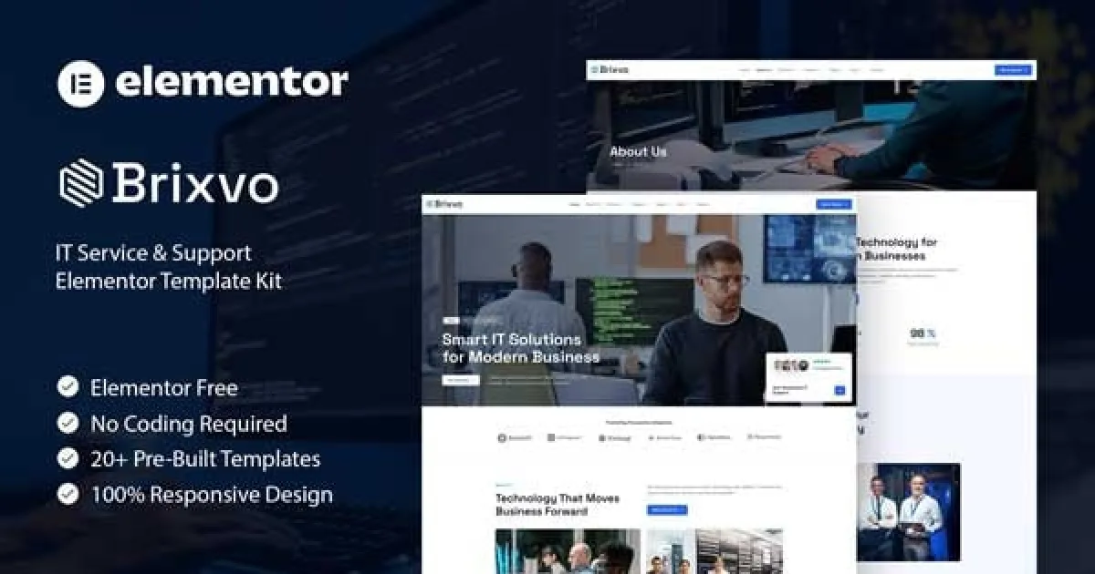Brixvo – IT Service & Support Elementor Template Kit