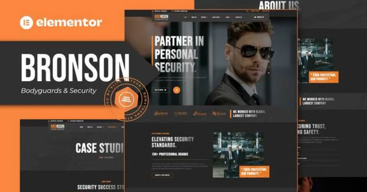 Bronson – Bodyguards & Security Agency Elementor Template Kit