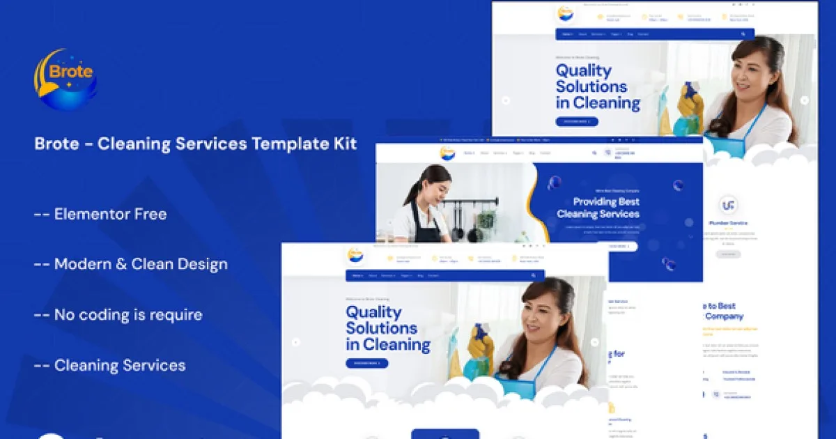 Brote – Cleaning Services Elementor Template Kit
