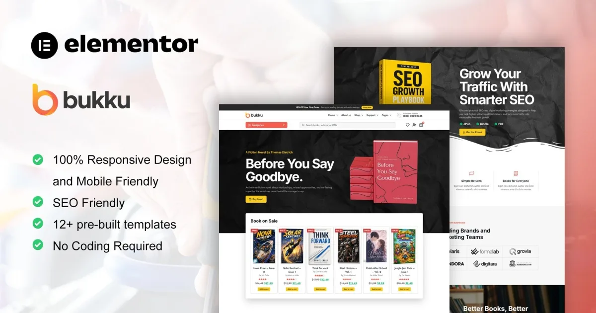 Bukku – Book Store Elementor Pro Template Kit