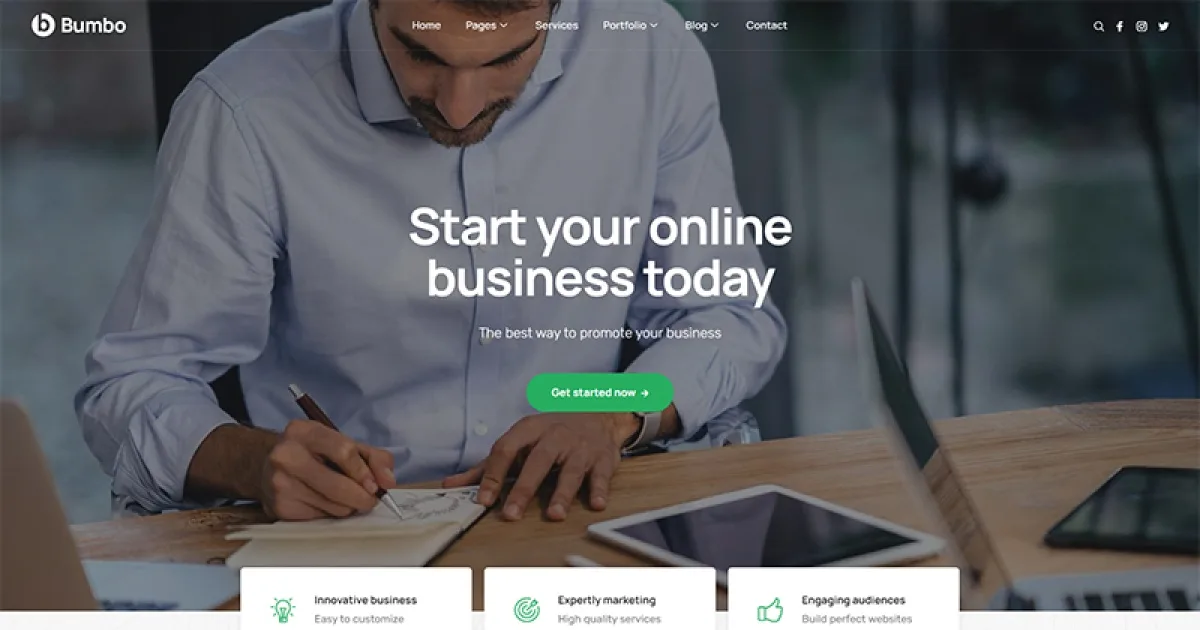 Bumbo – Business & Startup Portfolio Elementor Template Kit