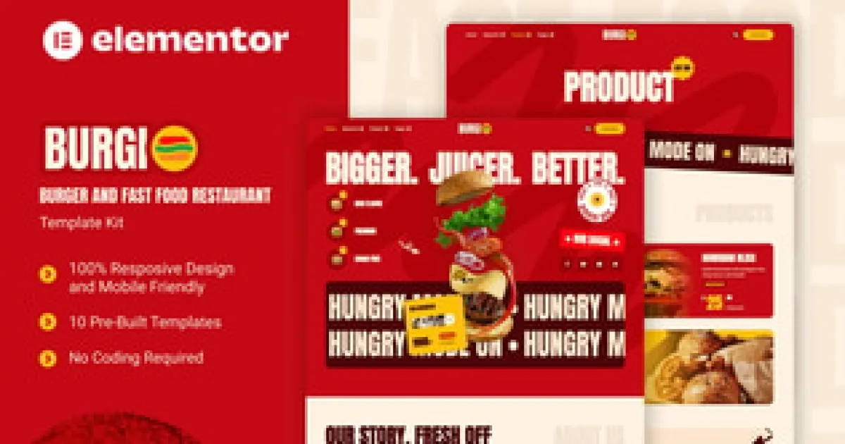 Burgero Burger Fast Food Restaurant Elementor