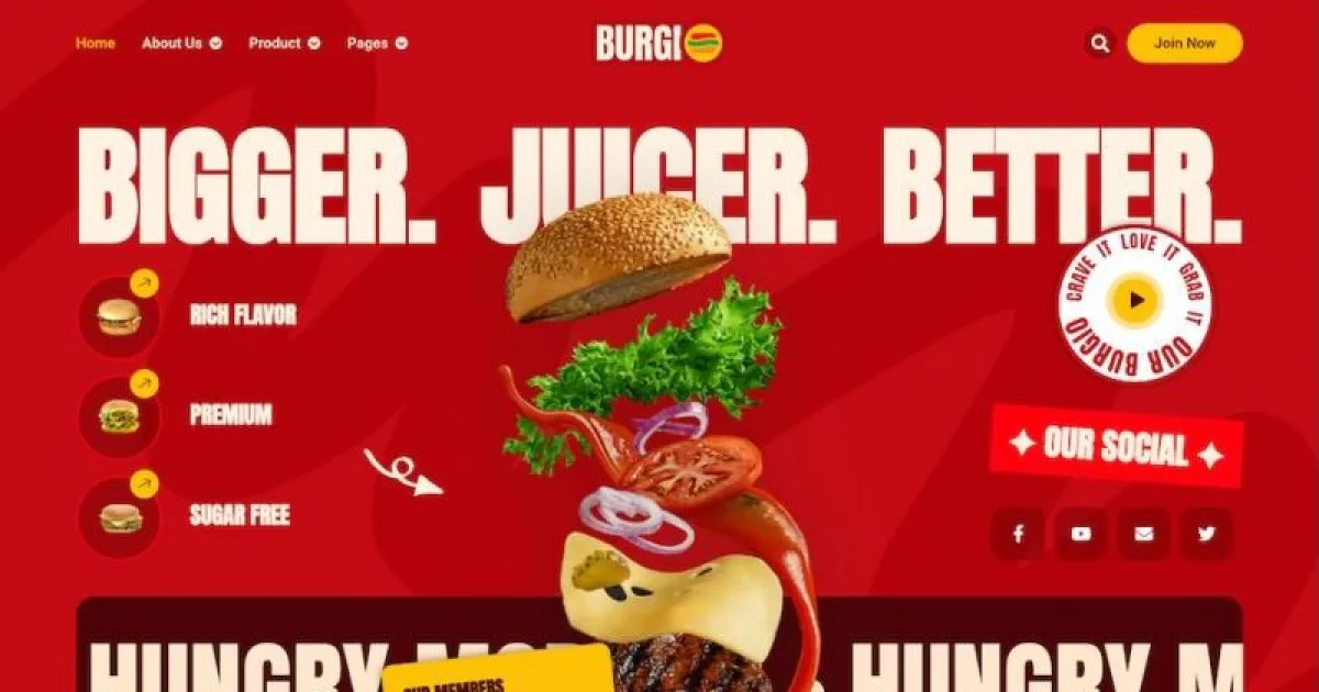 Burgio – Burger & Fast Food Restaurant Elementor Template Kit
