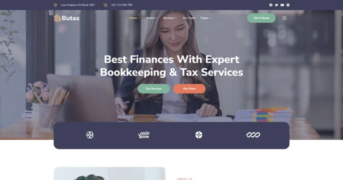 Butax – Tax Service & Financial Advisor Elementor Template Kit