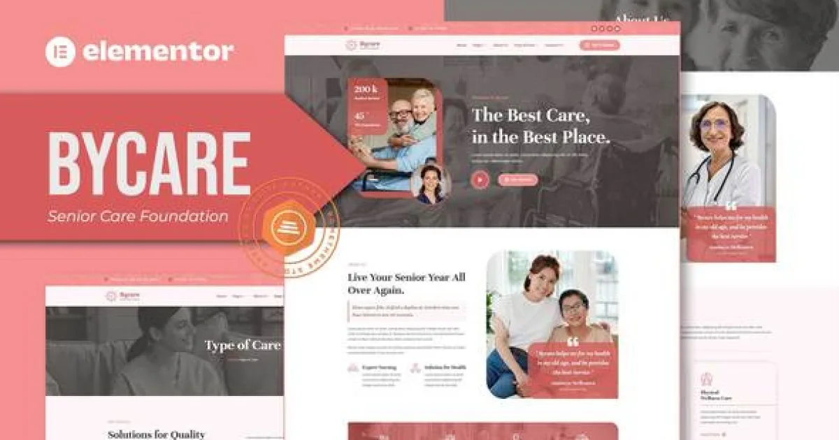 Bycare – Senior Care Foundation Elementor Template Kit