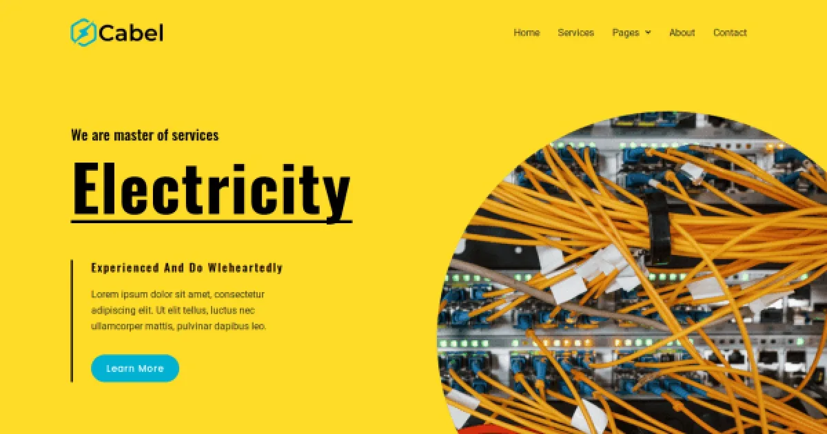Cabel – Electricity Services Elementor Template Kit