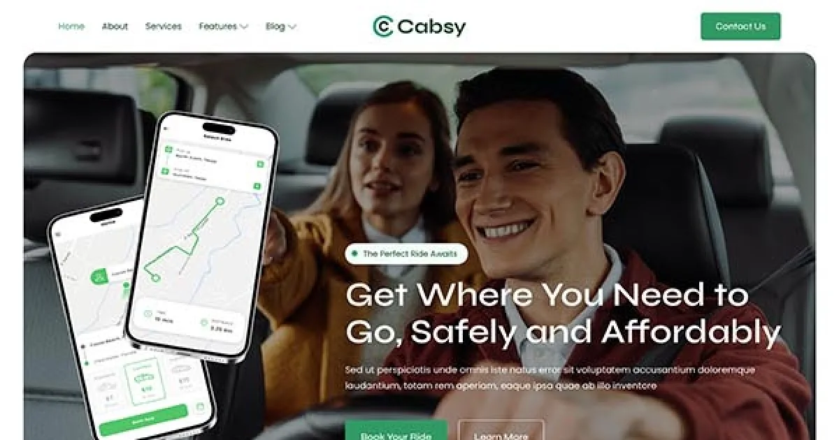 Cabsy – Transport Company & On Demand Taxi Elementor Template Kit