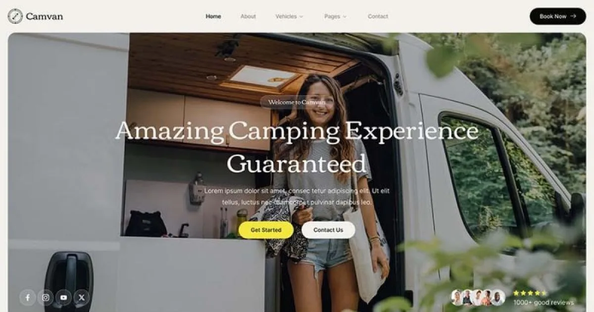 Camvan – Campervan & RV Rental Elementor Template Kit