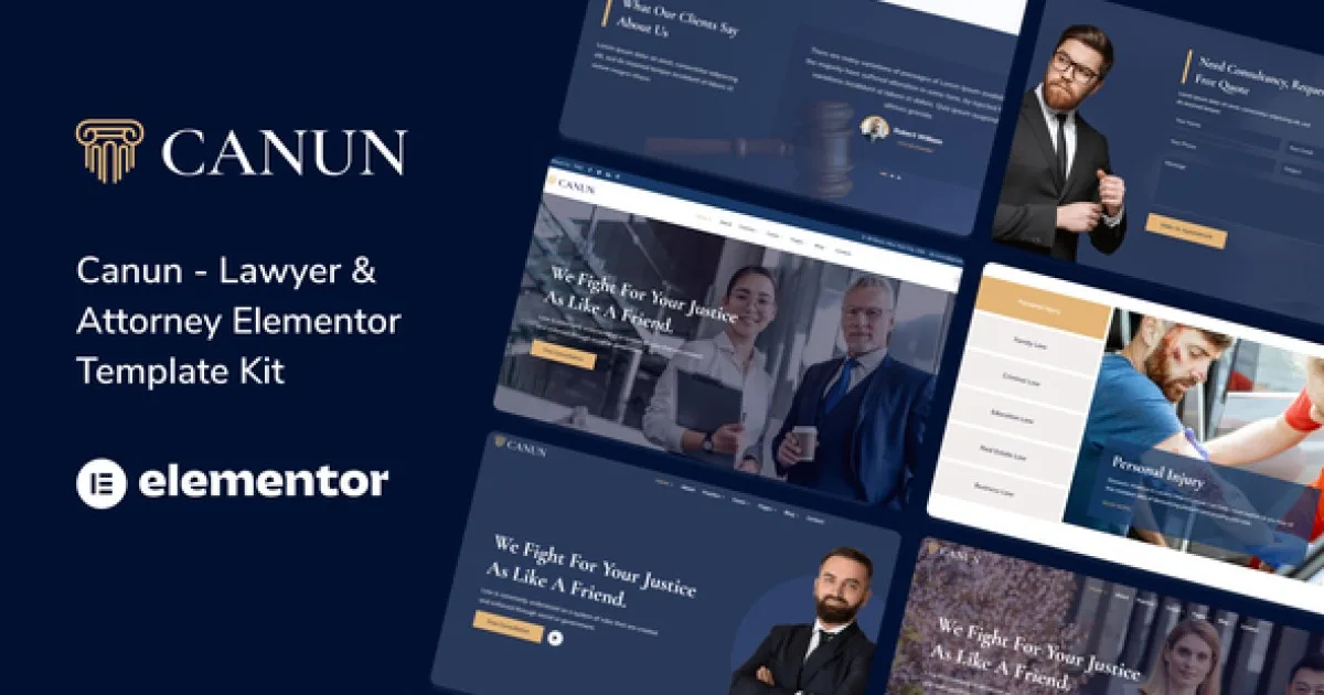Canun – Lawyer Attorney and Law Firm Elementor Template Kit
