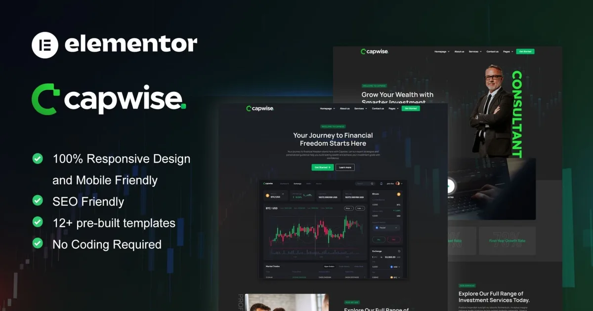 CapWise – Trading & Investment Elementor Pro Template Kit