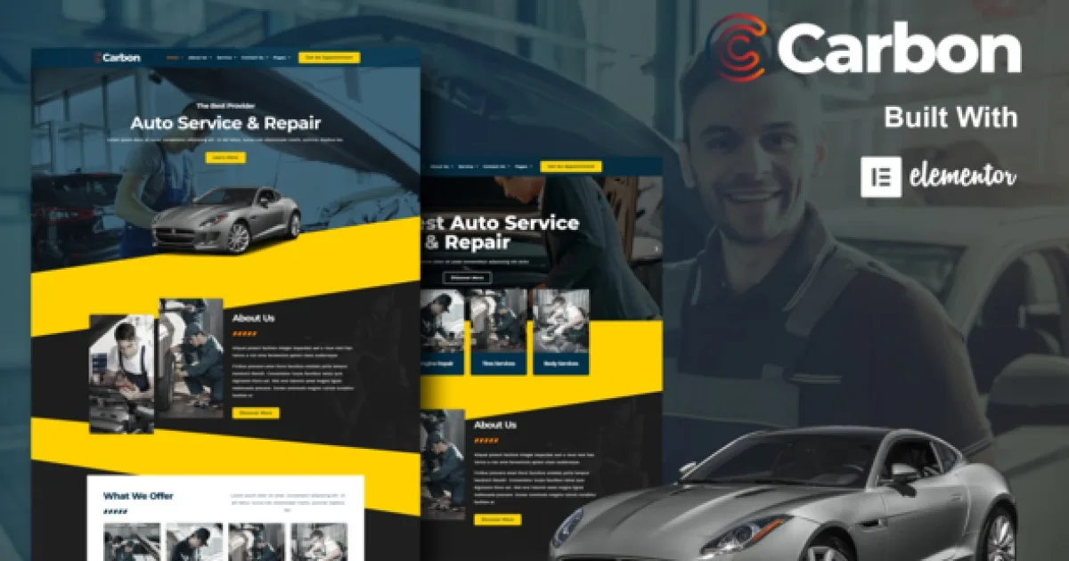 Carbon – Car Service Elementor Template Kit
