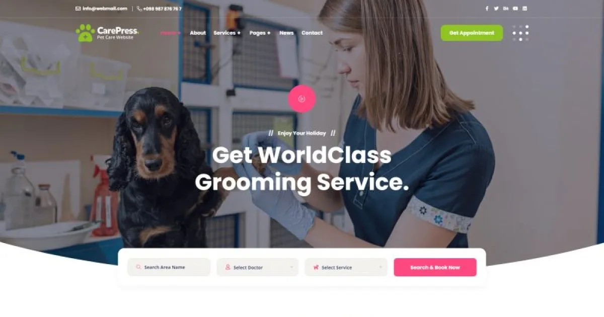 CarePress – Pet Care & Veterinary Elementor Template Kit