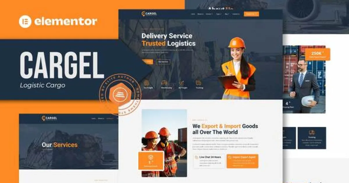 Cargel – Logistic Cargo Elementor Template Kit - Official Release Preview