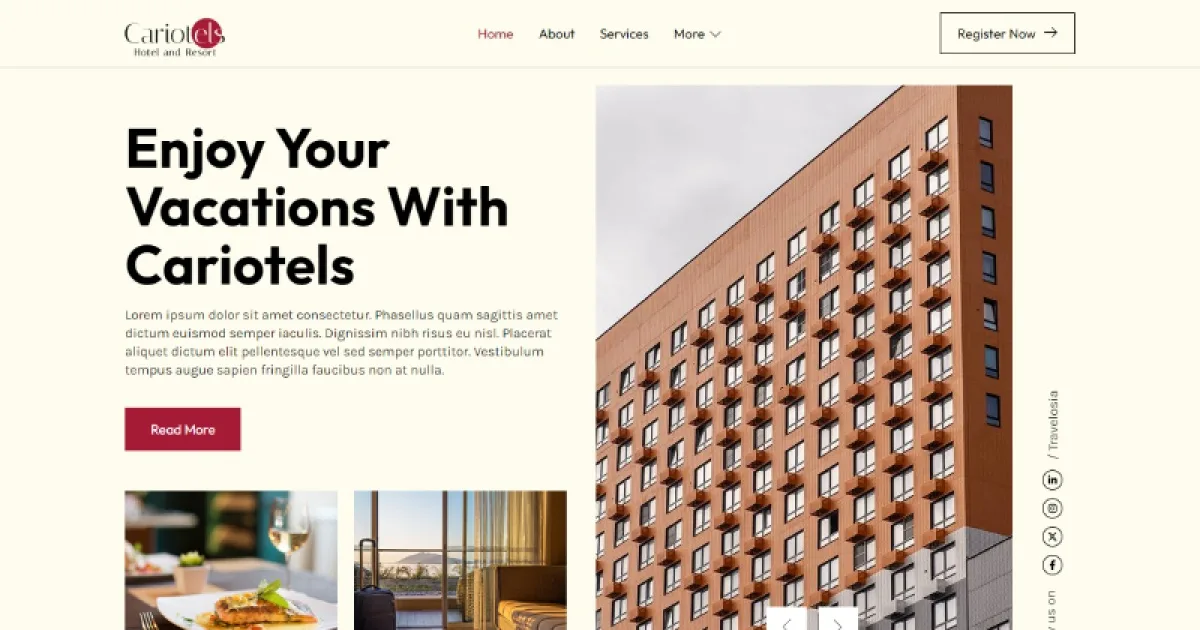 Cariotels – Luxury Hotel & Resort Elementor Template Kit