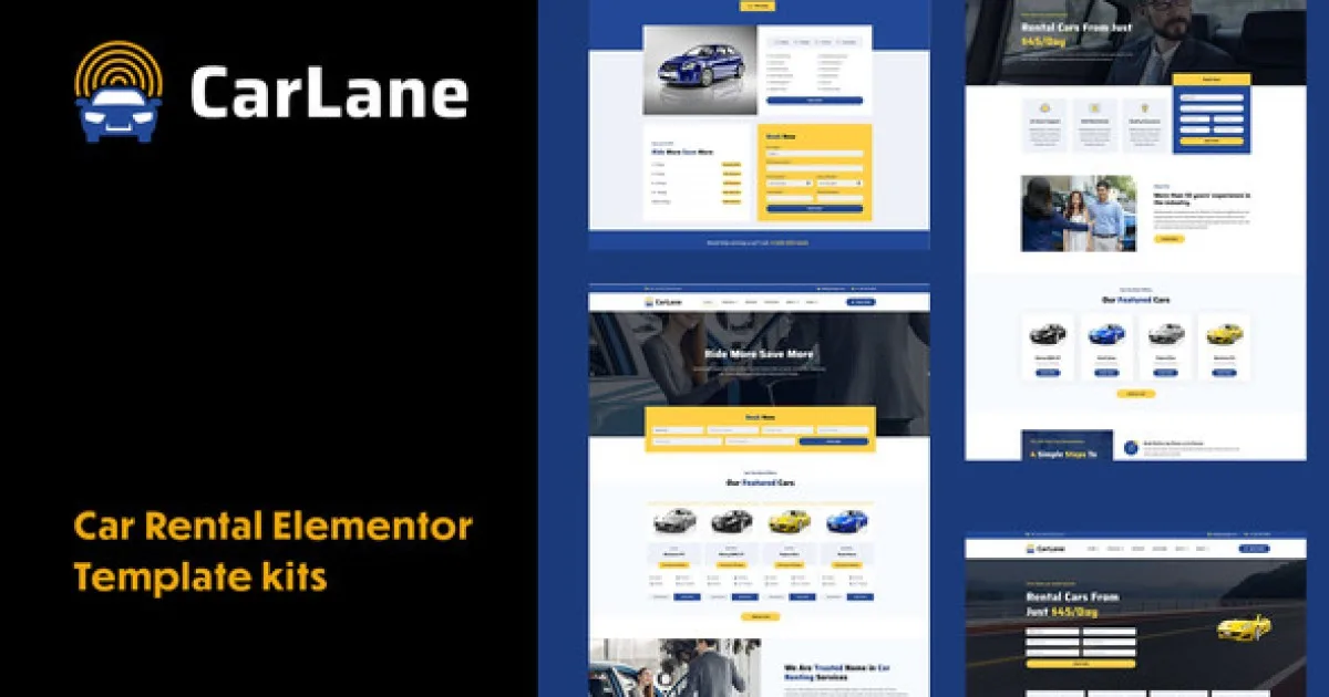 CarLane – Car Rental Elementor Template Kit