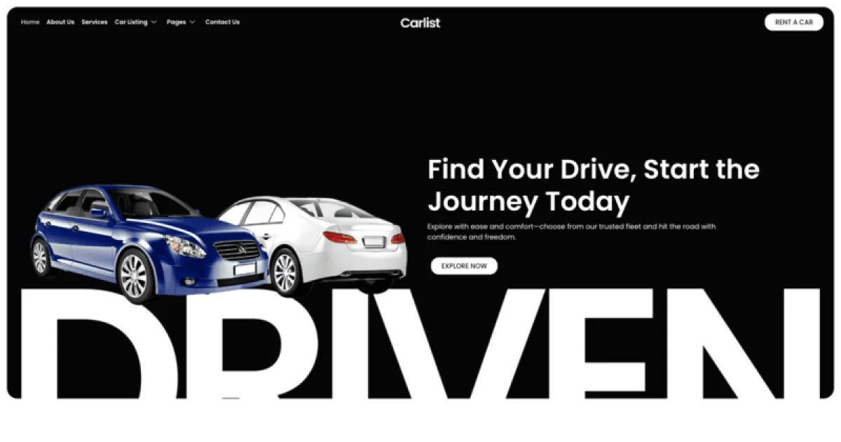 Carlist – Modern Minimalist Car Rental Elementor Template Kit