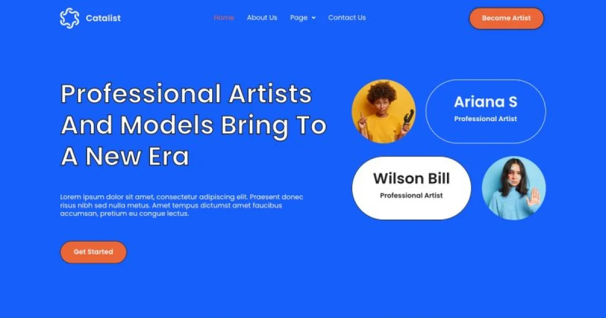 Catalist – Artist Management Elementor Template Kit