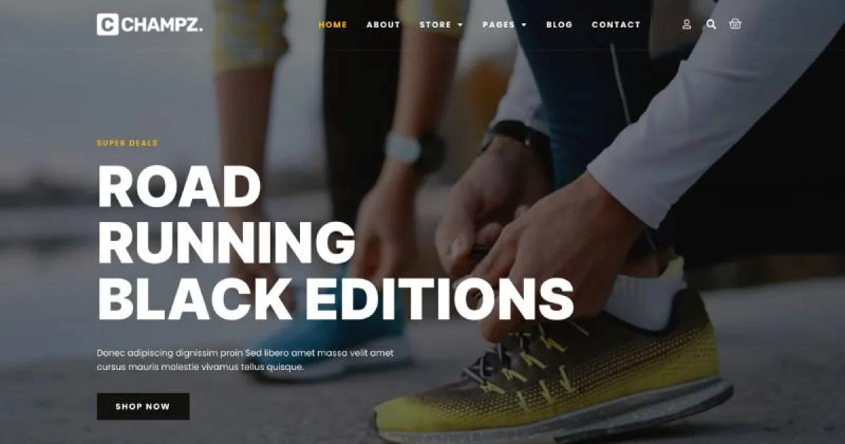 Champz – Sneakers & Sports Apparel Online Store Template Kit