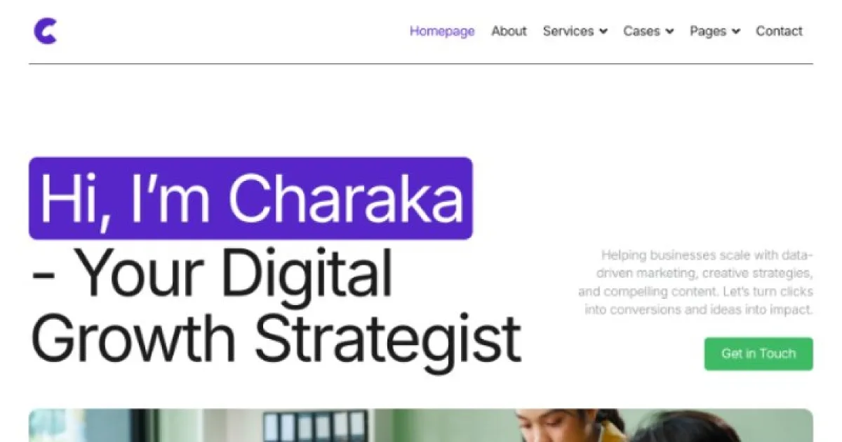 Charaka – Digital Marketer Portfolio Elementor Pro Template Kit