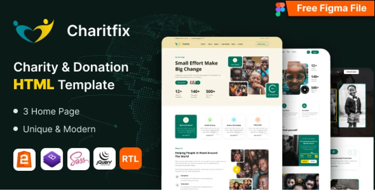 Charitfix – Charity & Donation HTML Template