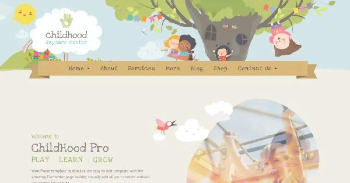 Childhood Kids – Child Care Center Elementor Template Kit