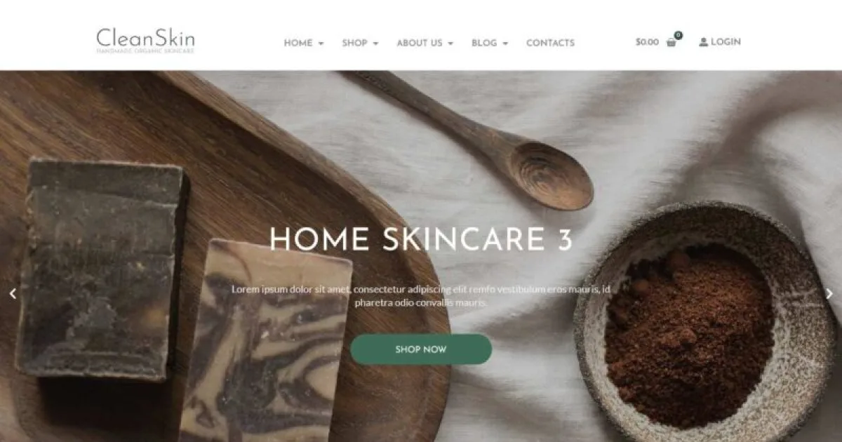 CleanSkin – Handmade Organic Soap & Natural Cosmetics Template Kit