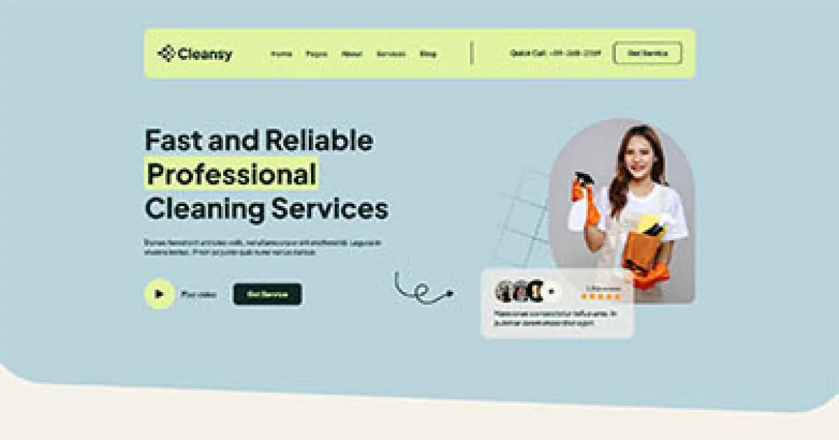 Cleansy – Cleaning Service Elementor Template Kit