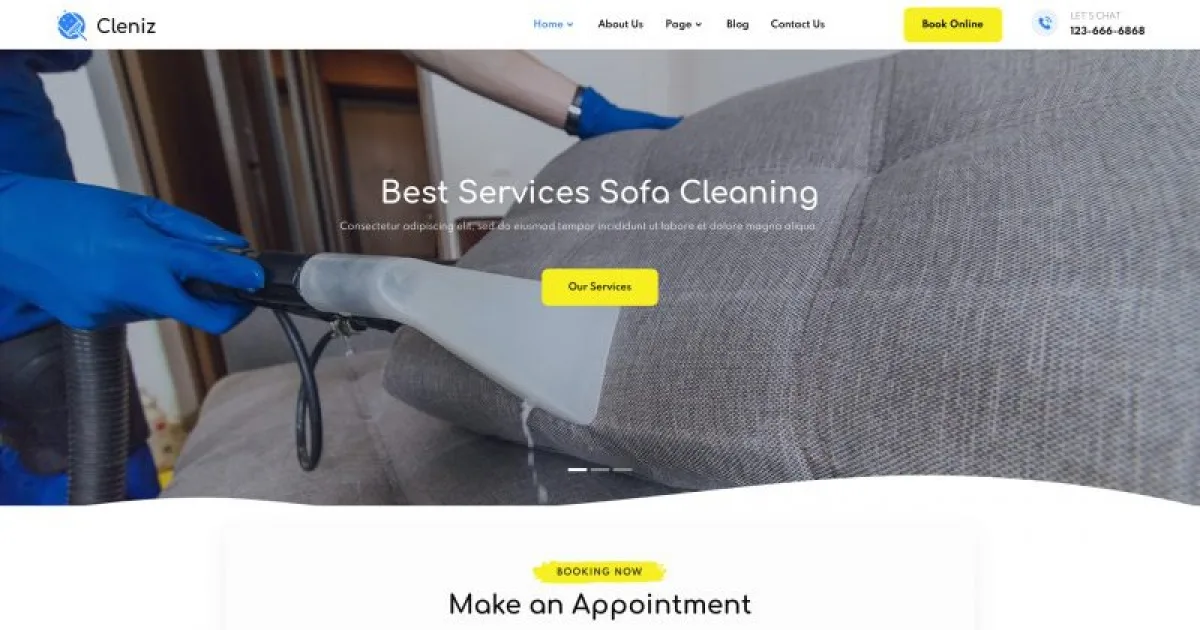 Cleniz – Cleaning Services Elementor Template Kit